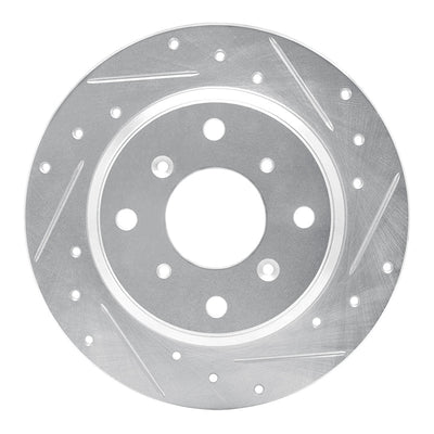 R1 86-96 Acura Legend Rear Right Drilled & Slotted Silver Brake Rotor