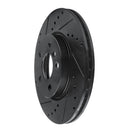 R1 14-21 Mini Cooper (Excl Clubman) Front Left Drilled & Slotted Black Brake Rotor