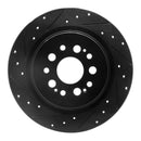 R1 19-25 Acura RDX Front & Rear Drilled & Slotted Black Brake Rotor Set