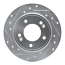R1 17-24 Hyundai Elantra Front & Rear Drilled & Slotted Silver Brake Rotor Set