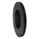 R1 84-87 Toyota Corolla (US/Canada) Front Right Drilled & Slotted Black Brake Rotor