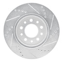 R1 04-07 Ford Freestar Front Left Drilled & Slotted Silver Brake Rotor