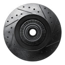 R1 95-11 Ford Explorer Front Left Drilled & Slotted Black Brake Rotor
