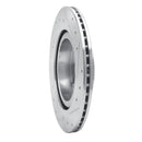 R1 16-24 Dodge Attitude Front Drilled & Slotted Silver Brake Rotor Set