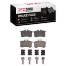 DFC 10-13 Audi A3 Rear Drilled & Slotted Geoperformance Rotors 5000 Advanced Brake Pads w/Hardware