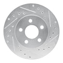 R1 96-00 Chrysler Voyager Front Right Drilled & Slotted Silver Brake Rotor