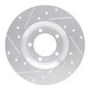 R1 75-83 Toyota Pickup Front Right Drilled & Slotted Silver Brake Rotor