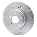 R1 11-16 BMW 535d xDrive Front & Rear Drilled & Slotted Silver Brake Rotor Set