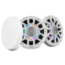 DS18 Marine 6.5in 2-Way 150 Watts RMS 4 ohm Digital LED Lights Bullet Tweeter Covers Included White