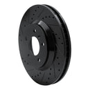 R1 06-16 Buick Lucerne Front Left Drilled & Slotted Black Brake Rotor