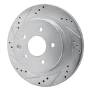 R1 03-05 Infiniti G35 Front & Rear Drilled & Slotted Silver Brake Rotor Set