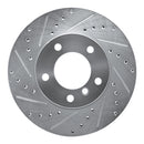 R1 06-13 BMW 128I Front Left Drilled & Slotted Silver Brake Rotor