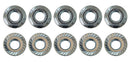 Moroso 5/16in-24 Serrated Zinc Flange Nut - 10 Pack