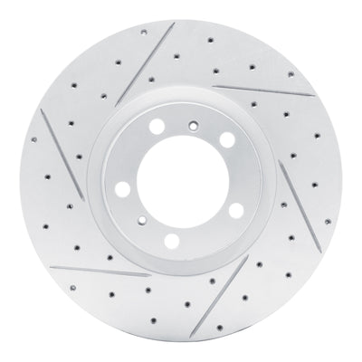 R1 10-24 Audi E-Tron Gt Left Front Drilled & Slotted Geo-Carbon Rotor