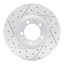 R1 10-24 Audi E-Tron Gt Left Front Drilled & Slotted Geo-Carbon Rotor