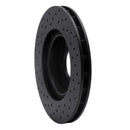 R1 95-02 BMW M3 Left Front Drilled Black Brake Rotor