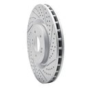 R1 08-15 Mitsubishi Lancer Front Right Drilled & Slotted Geo-Carbon Rotor