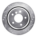 R1 96-03 BMW 528i Front & Rear Drilled & Slotted Silver Brake Rotor Set