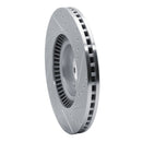 R1 20-25 Hyundai Palisade Front Left Drilled & Slotted Silver Brake Rotor