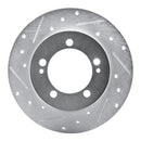 R1 90-94 Eagle TALON Rear Left Drilled & Slotted Silver Brake Rotor