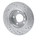 R1 99-06 BMW 323i Rear Drilled & Slotted Silver Brake Rotor Set