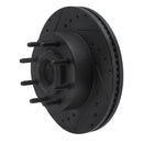 R1 11-25 Ford F-250 2WD (Super Duty) Front Left Drilled & Slotted Black Brake Rotor