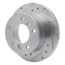 R1 02-18 Dodge Sprinter 3500 Rear Left Drilled & Slotted Silver Brake Rotor