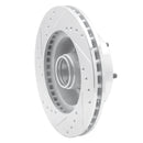 R1 1967-1974 Buick GS 400 Front Right Drilled & Slotted Silver Brake Rotor