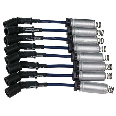 Moroso GM LS Ignition Wire Set - Ultra 40 - Unsleeved - Coil-On- 8in Wire - Blue