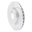 R1 04-11 Cadillac STS Front Left Drilled & Slotted Silver Brake Rotor