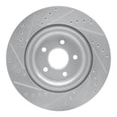 R1 14-21 Jaguar XJ Front & Rear Drilled & Slotted Silver Brake Rotor Set
