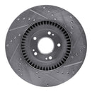 R1 11-17 Genesis G80 Front Drilled & Slotted Silver Brake Rotor Set
