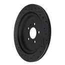 R1 13-14 Ford Mustang Rear Right Drilled & Slotted Black Brake Rotor