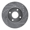 R1 95-04 Ford CONTOUR Front Right Drilled & Slotted Silver Brake Rotor