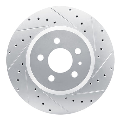 R1 17-25 Tesla Model 3 Front Right Drilled & Slotted Silver Brake Rotor