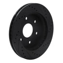 R1 99-07 Chevrolet Avalanche 1500 Front & Rear Drilled & Slotted Black Brake Rotor Set