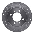 R1 91-06 Nissan 200SX Rear Right Drilled & Slotted Silver Brake Rotor