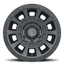 ICON Thrust 17x8.5 5x5 -6mm Offset 4.5in BS Satin Black Wheel