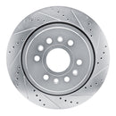 R1 21-25 Jeep Grand Wagoneer Rear Right Drilled & Slotted Silver Brake Rotor