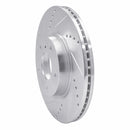 R1 03-05 Infiniti G35 Front & Rear Drilled & Slotted Silver Brake Rotor Set