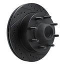 R1 95-04 Ford E-350 Econoline Front Right Drilled & Slotted Black Brake Rotor