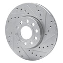 R1 10-19 Audi A3 Front & Rear Drilled & Slotted Silver Brake Rotor Set