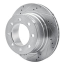 R1 03-08 Dodge Ram 2500 Rear Left Drilled & Slotted Silver Brake Rotor