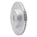 R1 06-19 Scion IQ Front Right Drilled & Slotted Silver Brake Rotor