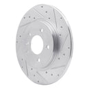 R1 05-05 Buick TERRAZA Rear Right Drilled & Slotted Silver Brake Rotor