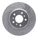 R1 06-16 Buick Lucerne Front Right Drilled & Slotted Silver Brake Rotor