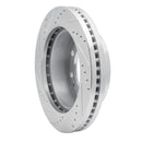 R1 05-12 Ford F-350 Super Duty 2WD Rear Right Drilled & Slotted Silver Brake Rotor