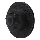 R1 91-96 Dodge Dakota RWD Front Left Drilled & Slotted Black Brake Rotor