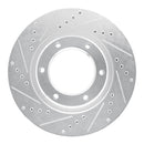 R1 93-97 Lexus LX450 Front Drilled & Slotted Silver Brake Rotor Set