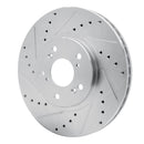 R1 99-08 Acura TL Front & Rear Drilled & Slotted Silver Brake Rotor Set
